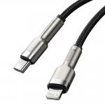 Cablu pentru incarcare si transfer de date Baseus Cafule Metal, USB Type-C/Lightning, Power Delivery 20W, 1m, Negru 8 - lerato.ro