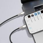 Cablu pentru incarcare si transfer de date Baseus Cafule Metal, USB Type-C/Lightning, Power Delivery 20W, 1m, Negru 9 - lerato.ro
