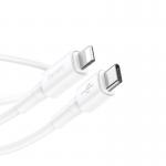 Cablu pentru incarcare si transfer de date Baseus Mini White, USB Type-C/Lightning, Quick Charge 18W, 1m, Alb