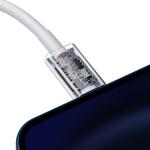 Cablu pentru incarcare si transfer de date Baseus Superior, USB Type-C/Lightning, Power Delivery 20W, 2.4A, 25cm, Alb
