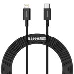 Cablu pentru incarcare si transfer de date Baseus Superior, USB Type-C/Lightning, Power Delivery 20W, 2.4A, 2m, Negru 2 - lerato.ro