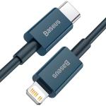 Cablu pentru incarcare si transfer de date Baseus Superior, USB Type-C/Lightning, Power Delivery 20W, 2.4A, 2m, Albastru 6 - lerato.ro