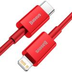 Cablu pentru incarcare si transfer de date Baseus Superior, USB Type-C/Lightning, Power Delivery 20W, 2.4A, 2m, Rosu 11 - lerato.ro