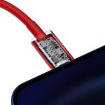 Cablu pentru incarcare si transfer de date Baseus Superior, USB Type-C/Lightning, Power Delivery 20W, 2.4A, 2m, Rosu 3 - lerato.ro