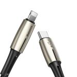 Cablu pentru incarcare si transfer de date Baseus Waterdrop, USB Type-C/Lightning, Quick Charge 18W, 1.3m, Negru 5 - lerato.ro