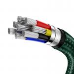 Cablu pentru incarcare si transfer de date Baseus Cafule Metal, 2xUSB Type-C, 100W, 5A, 1m, Verde 7 - lerato.ro