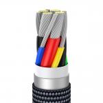 Cablu pentru incarcare si transfer de date Baseus Crystal Shine, 2x USB Type-C, PD 100W, 3A, 2m, Negru 4 - lerato.ro