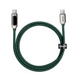 Cablu pentru incarcare si transfer de date Baseus Display, 2x USB Type-C, 100W, 5A, 1m, Verde 9 - lerato.ro