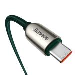 Cablu pentru incarcare si transfer de date Baseus Display, 2x USB Type-C, 100W, 5A, 1m, Verde 5 - lerato.ro