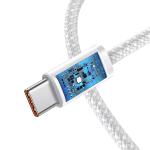 Cablu pentru incarcare si transfer de date Baseus Dynamic, 2x USB Type-C, 100W, 1m, Alb