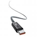 Cablu pentru incarcare si transfer de date Baseus Dynamic, 2x USB Type-C, 100W, 1m, Gri