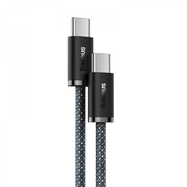 Cablu pentru incarcare si transfer de date Baseus Dynamic, 2x USB Type-C, 100W, 1m, Gri 1 - lerato.ro