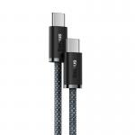 Cablu pentru incarcare si transfer de date Baseus Dynamic, 2x USB Type-C, 100W, 2m, Gri 2 - lerato.ro