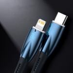 Cablu pentru incarcare si transfer de date Baseus Glimmer, 2x USB Type-C, Fast Charge, PD 100W, 1m, Albastru