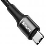 Cablu pentru incarcare si transfer de date Baseus Halo, 2x USB Type-C, LED, Quick Charge 3.0, 3A, 60W, 1m, Negru 5 - lerato.ro