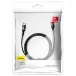 Cablu pentru incarcare si transfer de date Baseus Halo, 2x USB Type-C, LED, Quick Charge 3.0, 3A, 60W, 1m, Negru