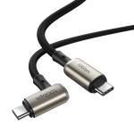 Cablu pentru incarcare si transfer de date Baseus Hammer, 2x USB Type-C, 4K, 100W, 5A, 1.5m, Negru/Gri 4 - lerato.ro