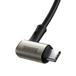 Cablu pentru incarcare si transfer de date Baseus Hammer, 2x USB Type-C, 4K, 100W, 5A, 1.5m, Negru/Gri 4 - lerato.ro