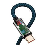 Cablu pentru incarcare si transfer de date Baseus Legend Elbow, 2x USB Type-C, 100W, 1m, Albastru 10 - lerato.ro