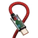 Cablu pentru incarcare si transfer de date Baseus Legend Elbow, 2x USB Type-C, 100W, 1m, Rosu 5 - lerato.ro