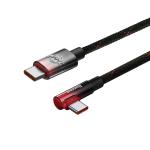Cablu pentru incarcare si transfer de date Baseus MVP Elbow, 2x USB Type-C, Quick Charge 100W, 5A, 1m, Rosu 9 - lerato.ro