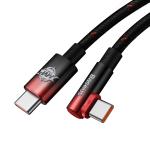Cablu pentru incarcare si transfer de date Baseus MVP Elbow, 2x USB Type-C, Quick Charge 100W, 5A, 1m, Rosu 10 - lerato.ro