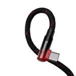 Cablu pentru incarcare si transfer de date Baseus MVP Elbow, 2x USB Type-C, Quick Charge 100W, 5A, 2m, Rosu