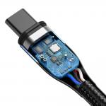 Cablu pentru incarcare si transfer de date Baseus Magnetic Zinc, 2x USB Type-C, PD 100W, Quick Charge 3.0, LED, 1.5m, Negru 14 - lerato.ro