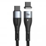 Cablu pentru incarcare si transfer de date Baseus Magnetic Zinc, 2x USB Type-C, PD 100W, Quick Charge 3.0, LED, 1.5m, Negru 12 - lerato.ro