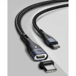 Cablu pentru incarcare si transfer de date Baseus Magnetic Zinc, 2x USB Type-C, PD 100W, Quick Charge 3.0, LED, 1.5m, Negru