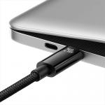 Cablu pentru incarcare si transfer de date Baseus Tungsten Gold, 2x USB Type-C, 240W, 3m, Negru