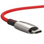 Cablu pentru incarcare si transfer de date Baseus Waterdrop, 2xUSB Type-C, LED, Quick Charge 4.0, 60W, 3A, 1m, Rosu