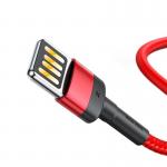 Cablu pentru incarcare si transfer de date Baseus Cafule Double-sided, USB/Lightning, 1.5A, 2m, Rosu 5 - lerato.ro