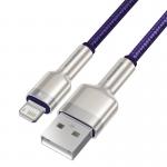 Cablu pentru incarcare si transfer de date Baseus Cafule Metal, USB/Lightning, 18W, 2.4A, 1m, Mov 3 - lerato.ro