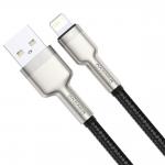 Cablu pentru incarcare si transfer de date Baseus Cafule Metal, USB/Lightning, 18W, 2.4A, 25cm, Negru 11 - lerato.ro