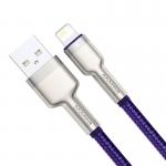 Cablu pentru incarcare si transfer de date Baseus Cafule Metal, USB/Lightning, 18W, 2.4A, 2m, Mov 5 - lerato.ro