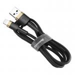 Cablu pentru incarcare si transfer de date Baseus Cafule USB/Lightning 1m Negru/Auriu 4 - lerato.ro