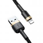 Cablu pentru incarcare si transfer de date Baseus Cafule USB/Lightning 50cm Negru/Auriu 10 - lerato.ro