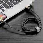 Cablu pentru incarcare si transfer de date Baseus Cafule USB/Lightning 50cm Negru/Auriu 8 - lerato.ro
