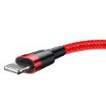 Cablu pentru incarcare si transfer de date Baseus Cafule USB/Lightning 50cm Rosu 3 - lerato.ro