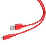 Cablu pentru incarcare si transfer de date Baseus Colourful, USB/Lightning, 2.4A, 1.2m, Rosu