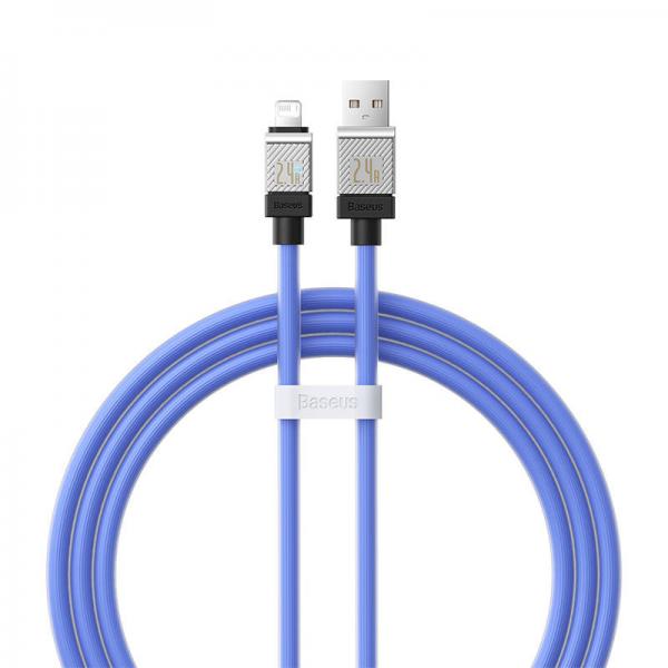 Cablu pentru incarcare si transfer de date Baseus CoolPlay, USB/Lightning, 2.4A, 1m, Albastru