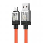 Cablu pentru incarcare si transfer de date Baseus CoolPlay, USB/Lightning, 2.4A, 1m, Portocaliu 6 - lerato.ro