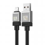 Cablu pentru incarcare si transfer de date Baseus CoolPlay, USB/Lightning, 2.4A, 2m, Negru