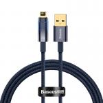 Cablu pentru incarcare si transfer de date Baseus Explorer Auto Power Off, USB/Lightning, 2.4A, 1m, Albastru 2 - lerato.ro