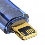 Cablu pentru incarcare si transfer de date Baseus Explorer Auto Power Off, USB/Lightning, 2.4A, 1m, Albastru 5 - lerato.ro