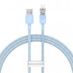 Cablu pentru incarcare si transfer de date Baseus Explorer, USB/Lightning, 2.4A, 1m, Albastru 2 - lerato.ro