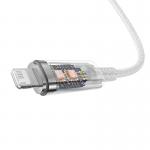 Cablu pentru incarcare si transfer de date Baseus Explorer, USB/Lightning, 2.4A, 1m, Alb