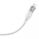 Cablu pentru incarcare si transfer de date Baseus Explorer, USB/Lightning, 2.4A, 1m, Alb
