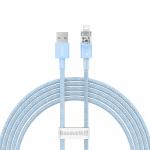 Cablu pentru incarcare si transfer de date Baseus Explorer, USB/Lightning, 2.4A, 2m, Albastru 2 - lerato.ro